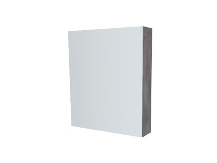 Mereo Koupelnová skříňka zrcadlová 60 cm, galerka, 1x dvířka levá, Multidecor, Beton tmavě šedý CN798G61BET2