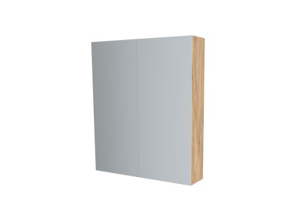 Mereo Koupelnová skříňka zrcadlová 60 cm, galerka, 2 x dvířka, Multidecor, Jasan horský CN798G62JASH