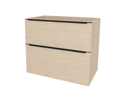 Mereo Mailo, koupelnová skříňka 81 cm, černé madlo, Multidecor, Javor Hard šampaňský CN591SBJHS2