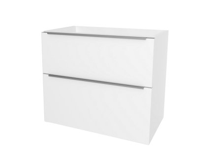 Mereo Mailo, koupelnová skříňka 81 cm, chrom madlo, Multidecor, Bílá lesk perlička CN591SBIEL