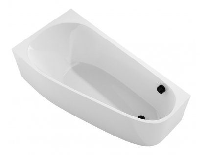 Polysan PROJEKTA L MONOLITH asymetrická stojící vana 156x77x60cm, bílá 20111M