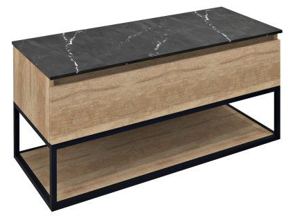 Sapho SKARA umyvadlová skříňka 100x50x45cm, černá mat/dub alabama CG009-2222
