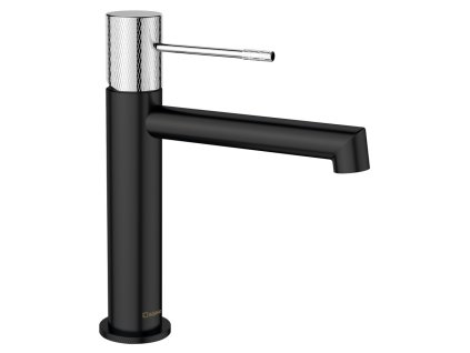 Sapho SOLARIS stojánková umyvadlová baterie, černá mat/chrom WD002BC