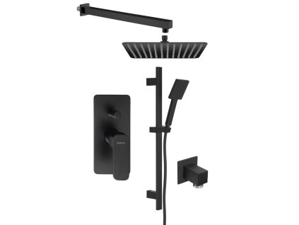 Sapho SPY podomítkový sprchový set s pákovou baterií, 2 výstupy, černá mat PY42/15-02