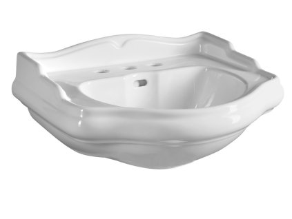 Kerasan RETRO keramické umyvadlo 55x45cm, 3 otvory, bílá 104501-3