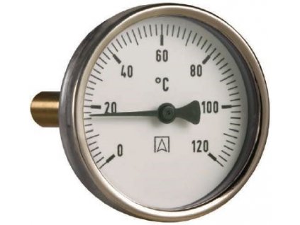 Afriso teploměr BI ST 100, 100mm, zadní, délka jímky 45mm, bimetalový, pro topení, ocel, 64913