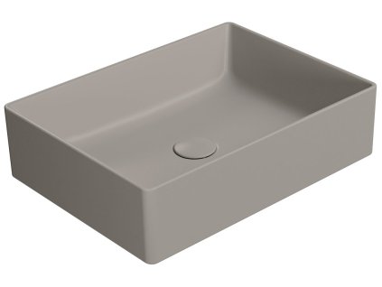 GSI KUBE X keramické umyvadlo na desku, 50x37cm, tortora mat 942905