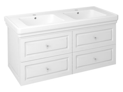 Sapho VIOLETA dvojumyvadlová skříňka 116x52x48,5cm, bílá pololesk VI125-3131