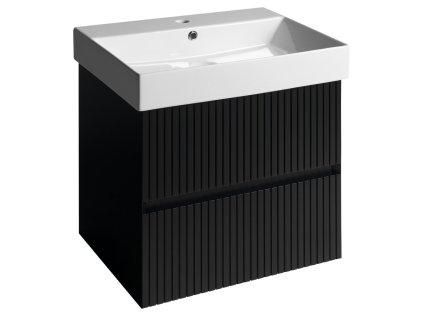 Sapho FILENA umyvadlová skříňka 57x51,5x43cm, černá mat strip FID1260BS