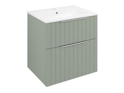 Sapho CIRASA STRIP umyvadlová skříňka 59,2x64x46cm, verde CR601-4444S