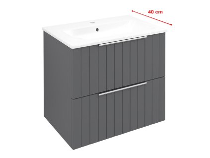 Sapho CIRASA STRIP umyvadlová skříňka 58x54x39cm, carina CR592-4141S