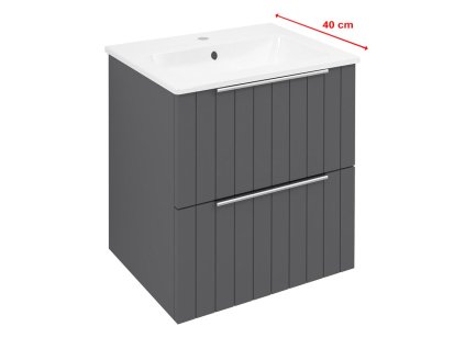 Sapho CIRASA STRIP umyvadlová skříňka 48x54x39cm, carina CR492-4141S