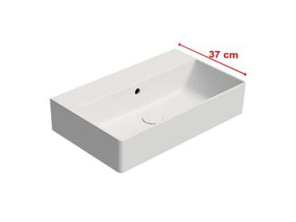 GSI KUBE X keramické umyvadlo 60x37cm, bez otvoru, bílá mat 9454009