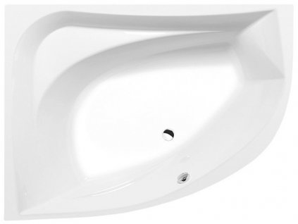 Polysan TANYA L asymetrická vana s konstrukcí 160x120x49cm, bílá 65219