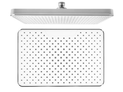 Sapho Hlavová sprcha, 205x305mm, silikon trysky, ABS/chrom/bílá SK152