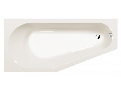 Polysan TIGRA L asymetrická vana 170x80x46cm, ivory 90111.4