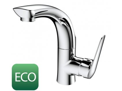 Sapho FLY stojánková umyvadlová baterie s otočnou hubicí, ECO kartuše, chrom DF004-01