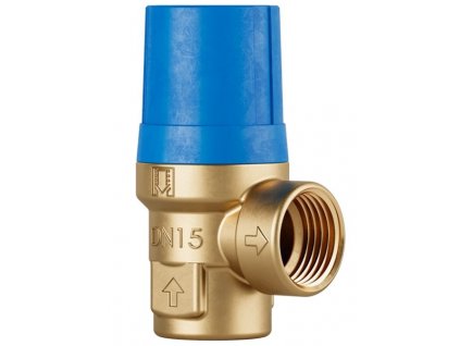DUCO ventil pojistný 1/2“×1/2“, 6bar, 75kW, membránový, závitový, pro systémy TV, mosaz, 691515.60B