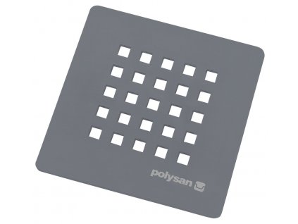 Polysan TRENECA čtvercová krytka sifonu, šedá mat 85999.31
