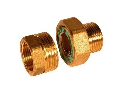 Šroubení V4300 1/2", přímé, 3-kusé, mosaz, 230.12, 412859