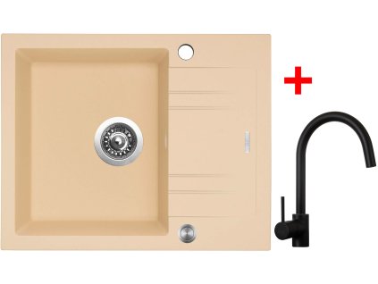 Sinks LINEA 600 XC Sahara + Vitalia černá matná G1550XC