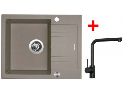 Sinks LINEA 600 XC Truffle + Elka černá matná G1954XC