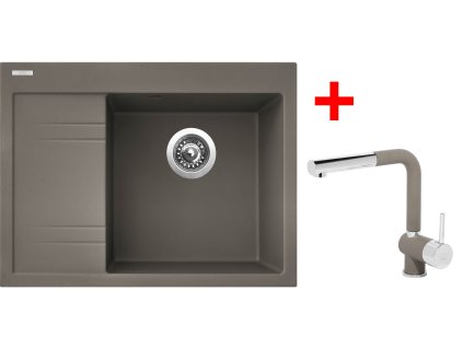 Sinks RIM 650 P Truffle + Mix 3 P GR G3654