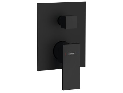 Sapho CUBEMIX podomítková sprchová baterie, 2 výstupy, černá mat CM042B