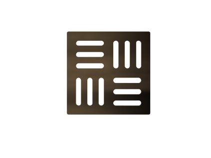 ALCA Designová mřížka 102×102 mm bronz-antic MPV001-ANTIC