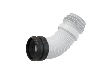 ALCA Koleno odpadu k závěsnému WC, flexi, WC, 90 mm × 90–110 mm, délka 450 mm, PP, bílá M9006