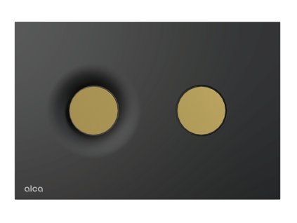ALCA Ovládací tlačítko pro WC moduly, černá-mat/zlatá-mat M1978-7