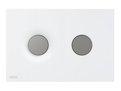 ALCA Ovládací tlačítko pro WC moduly, bílá-mat/chrom-mat M1976-2
