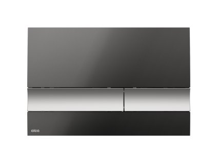 ALCA Ovládací tlačítko pro WC moduly, černá-lesk/chrom-mat M1728-2