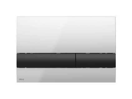 ALCA Ovládací tlačítko pro WC moduly, chrom-mat/černá-lesk M1712-8