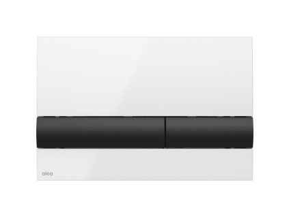 ALCA Ovládací tlačítko pro WC moduly, bílá-lesk/černá-lesk M1710-8