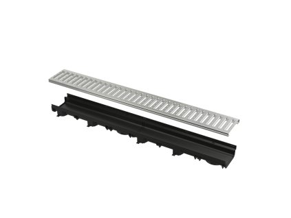ALCA Venkovní žlab 60 mm s plastovým rámem a pozinkovaným roštem „C“ profilu A15 AVZ112-R102