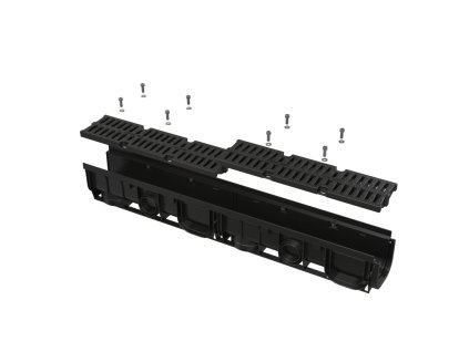 ALCA Venkovní žlab 100 mm s plastovým rámem a kompozitním roštem B125 AVZ104-R402