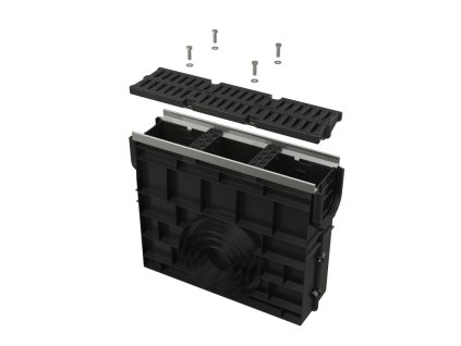 ALCA Venkovní žlabová vpust pro AVZ103 s kovovým rámem a kompozitním roštem C250 AVZ103R-R403