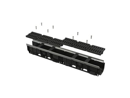 ALCA Venkovní žlab 100 mm s kovovým rámem a kompozitním roštem C250 AVZ103-R403