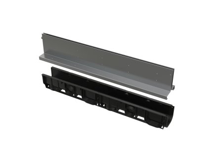 ALCA Venkovní žlab štěrbinový se symetrický m nástavce m 160 mm, nerez AVZ101-R324