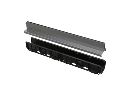 ALCA Venkovní žlab štěrbinový se symetrický m nástavce m 100 mm, nerez AVZ101-R323