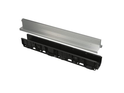 ALCA Venkovní žlab štěrbinový se symetrický m nástavce m 100 mm, pozinkovaná ocel AVZ101-R123