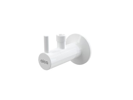 ALCA Ventil rohový s filtrem 1/2" × 3/8", kulatý, bílá-lesk ARV001B