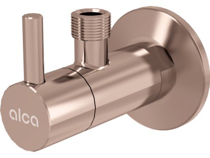 ALCA Ventil rohový s filtrem 1/2" × 3/8", kulatý, RED GOLD-lesk ARV001-RG-P
