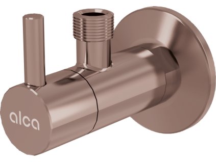 ALCA Ventil rohový s filtrem 1/2" × 3/8", kulatý, RED GOLD-kartáčovaný mat ARV001-RG-B