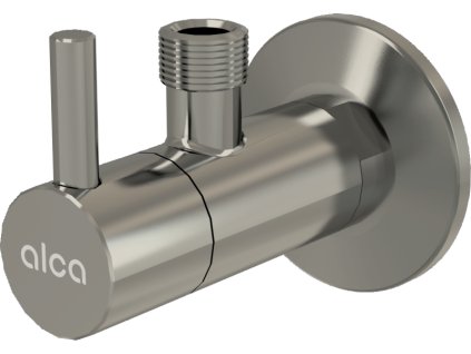 ALCA Ventil rohový s filtrem 1/2" × 3/8", kulatý, NICKEL-lesk ARV001-N-P