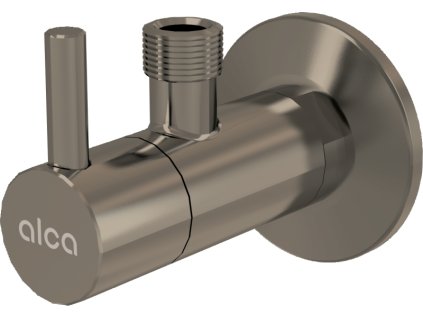 ALCA Ventil rohový s filtrem 1/2" × 3/8", kulatý, NICKEL-kartáčovaný mat ARV001-N-B