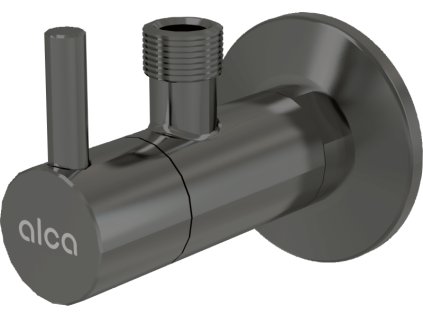 ALCA Ventil rohový s filtrem 1/2" × 3/8", kulatý, GUN METAL-lesk ARV001-GM-P