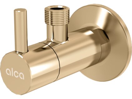 ALCA Ventil rohový s filtrem 1/2" × 3/8", kulatý, GOLD-lesk ARV001-G-P
