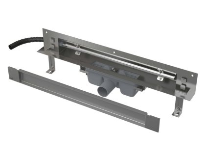 ALCA Odtokový systé m pro zabudování do stěny, kryt pro vložení obkladu, osvětlení bílá APZ5-TWIN+AEZ120-1050